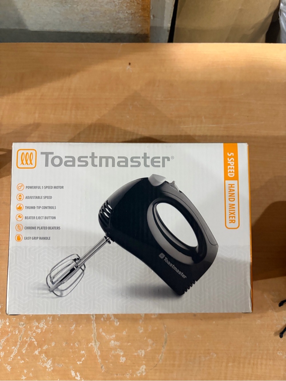 Toastmaster 5-Speed Hand Mixer in Black